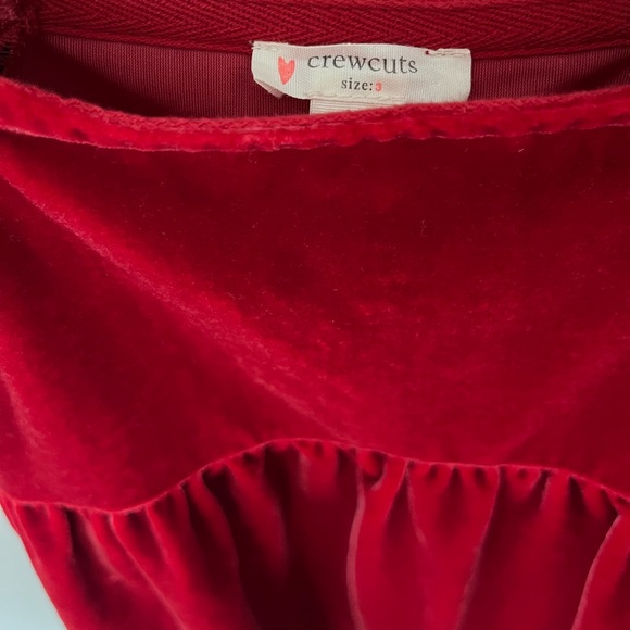 J. Crew Factory Girls Red Velvet Dress - Picture 4 of 5
